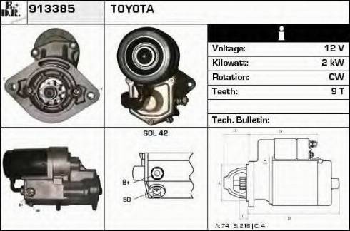 EDR 913385 - Стартер avtokuzovplus.com.ua