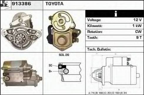 EDR 913386 - Стартер avtokuzovplus.com.ua