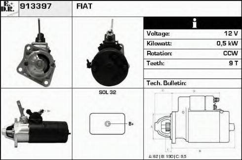 EDR 913397 - Стартер autocars.com.ua