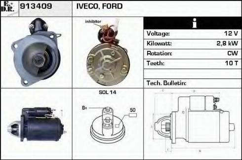 EDR 913409 - Стартер avtokuzovplus.com.ua