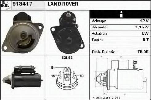 EDR 913417 - Стартер avtokuzovplus.com.ua