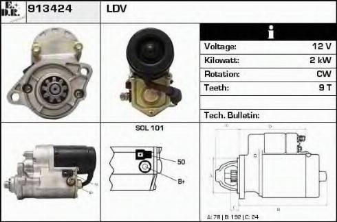 EDR 913424 - Стартер autodnr.net