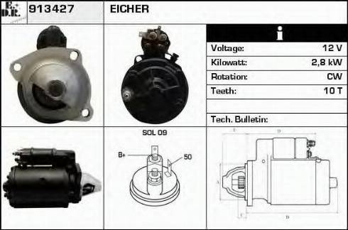 EDR 913427 - Стартер avtokuzovplus.com.ua