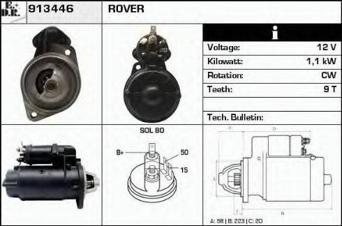 EDR 913446 - Стартер avtokuzovplus.com.ua