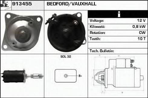 EDR 913455 - Стартер autocars.com.ua