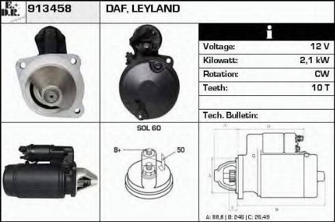 EDR 913458 - Стартер avtokuzovplus.com.ua