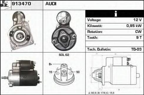 EDR 913470 - Стартер avtokuzovplus.com.ua