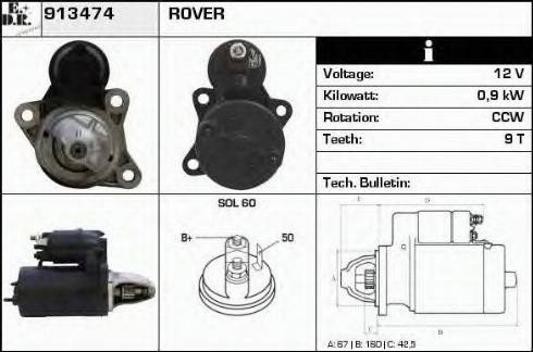 EDR 913474 - Стартер avtokuzovplus.com.ua