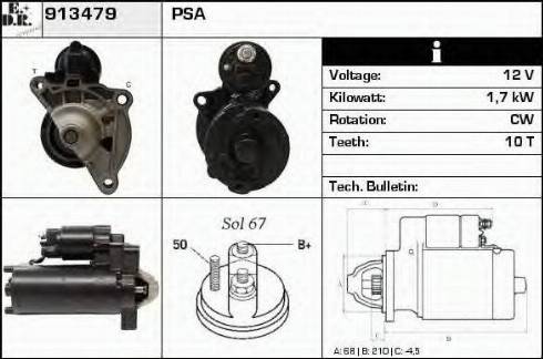 EDR 913479 - Стартер autocars.com.ua