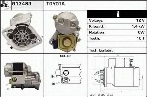 EDR 913483 - Стартер avtokuzovplus.com.ua