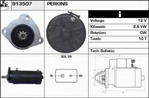 EDR 913507 - Стартер autocars.com.ua