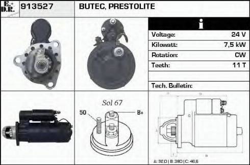 EDR 913527 - Стартер avtokuzovplus.com.ua