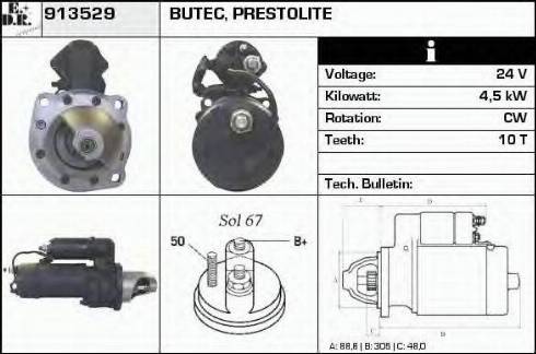 EDR 913529 - Стартер autocars.com.ua