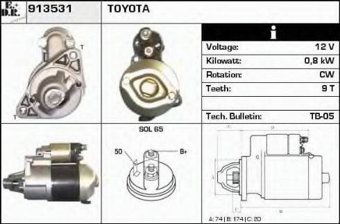 EDR 913531 - Стартер avtokuzovplus.com.ua