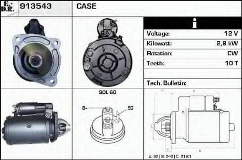 EDR 913543 - Стартер avtokuzovplus.com.ua