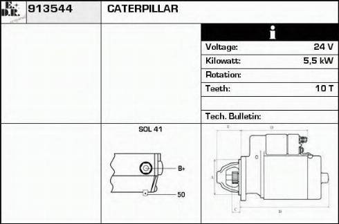 EDR 913544 - Стартер avtokuzovplus.com.ua