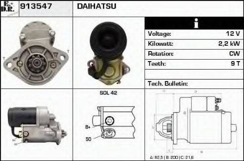 EDR 913547 - Стартер autocars.com.ua