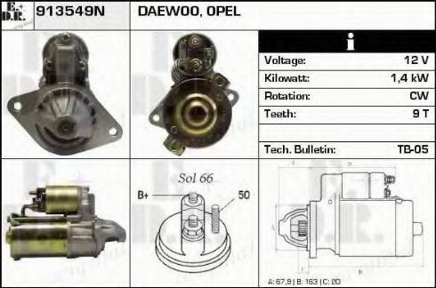 EDR 913549N - Стартер avtokuzovplus.com.ua