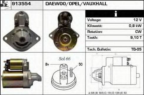 EDR 913554 - Стартер avtokuzovplus.com.ua