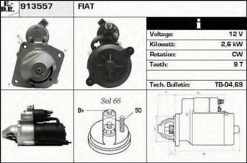 EDR 913557 - Стартер autocars.com.ua