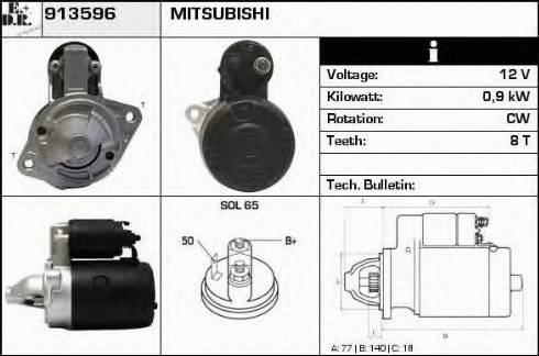 EDR 913596 - Стартер autocars.com.ua