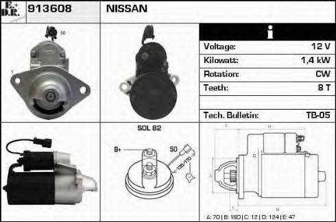 EDR 913608 - Стартер autocars.com.ua