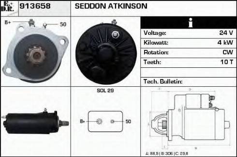 EDR 913658 - Стартер avtokuzovplus.com.ua