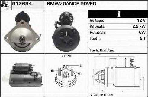 EDR 913684 - Стартер autocars.com.ua