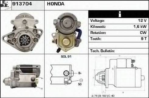 EDR 913704 - Стартер autocars.com.ua