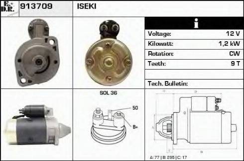 EDR 913709 - Стартер autocars.com.ua