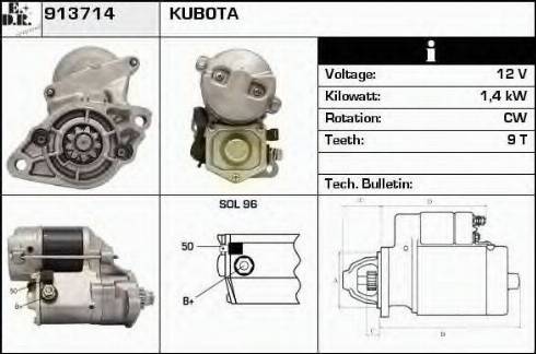 EDR 913714 - Стартер autocars.com.ua