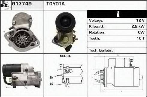 EDR 913749 - Стартер autocars.com.ua