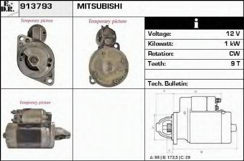 EDR 913793 - Стартер autocars.com.ua