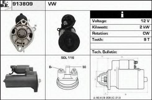 EDR 913809 - Стартер autodnr.net