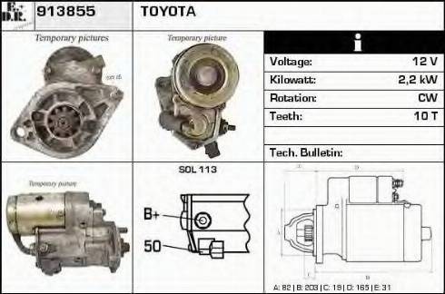 EDR 913855 - Стартер autocars.com.ua