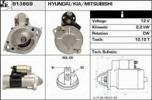 EDR 913869 - Стартер avtokuzovplus.com.ua