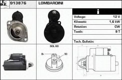 EDR 913876 - Стартер avtokuzovplus.com.ua