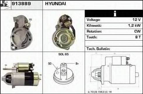 EDR 913889 - Стартер avtokuzovplus.com.ua