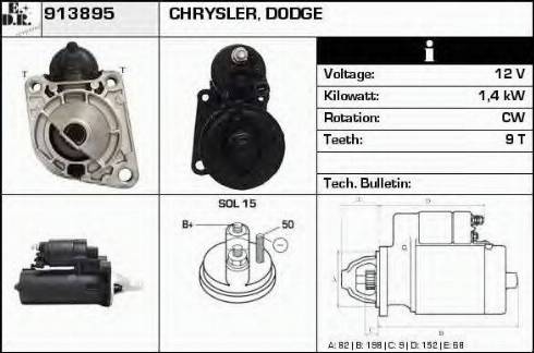 EDR 913895 - Стартер autocars.com.ua