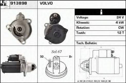 EDR 913898 - Стартер avtokuzovplus.com.ua