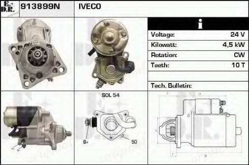 EDR 913899N - Стартер avtokuzovplus.com.ua