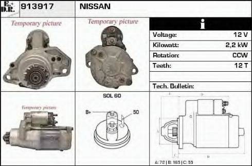 EDR 913917 - Стартер autocars.com.ua