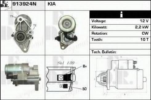 EDR 913924N - Стартер autocars.com.ua