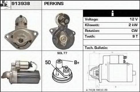 EDR 913938 - Стартер autocars.com.ua