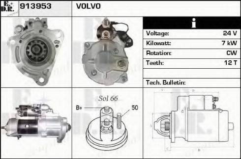 EDR 913953 - Стартер autocars.com.ua