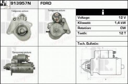 EDR 913957N - Стартер autocars.com.ua