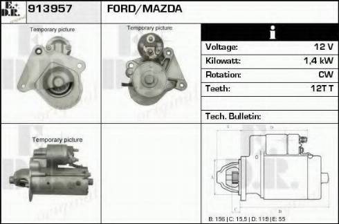 EDR 913957 - Стартер autocars.com.ua