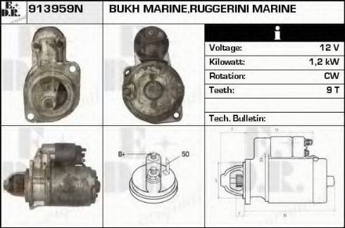 EDR 913959N - Стартер autocars.com.ua