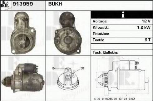 EDR 913959 - Стартер avtokuzovplus.com.ua