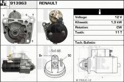 EDR 913963 - Стартер avtokuzovplus.com.ua